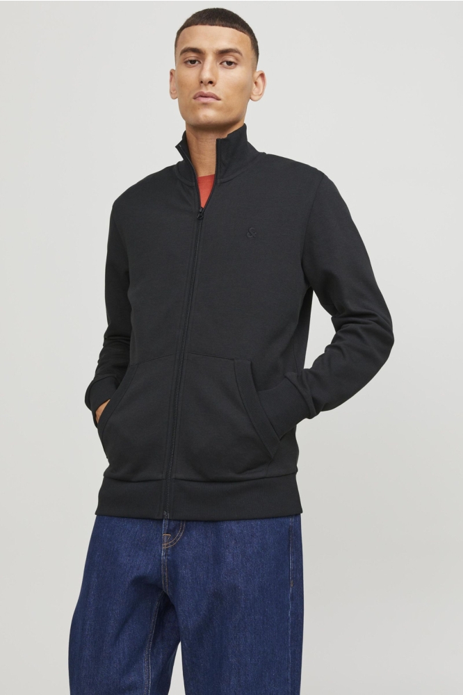 JJEPAULOS SWEAT ZIP NOOS 12250737 Black